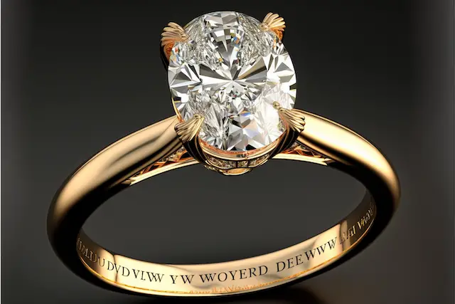 engagment ring with inscription
