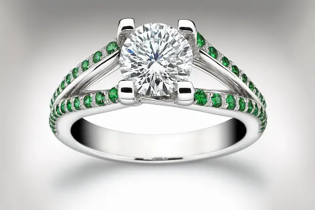 Split Shank diamond engagement ring
