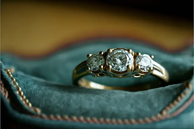 Three-Stone diamond engagement ring