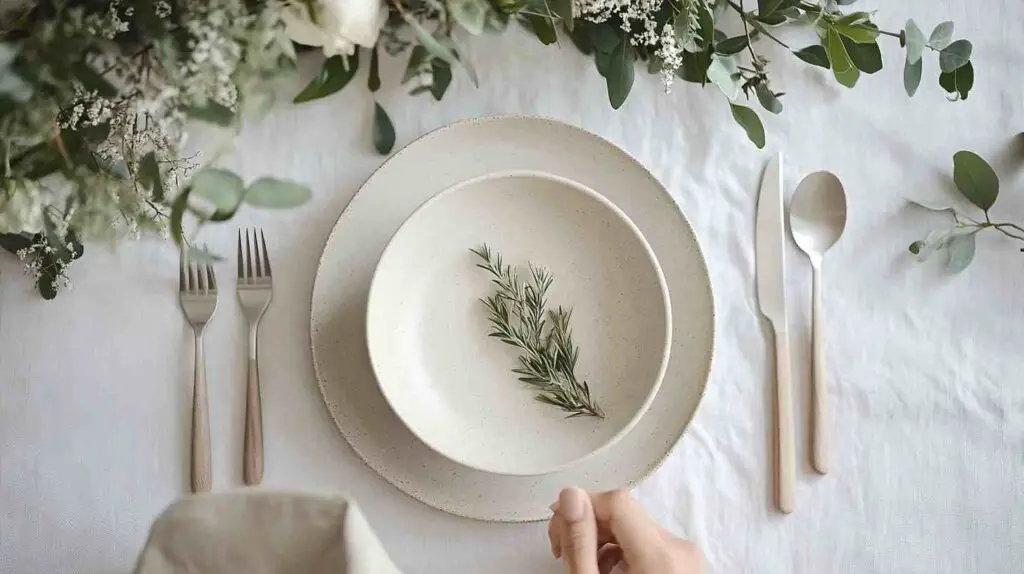 Minimalist Wedding Table Setting