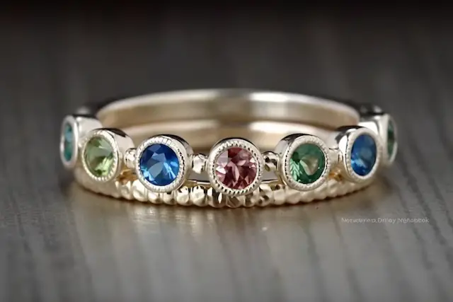 birthstone wedding ring