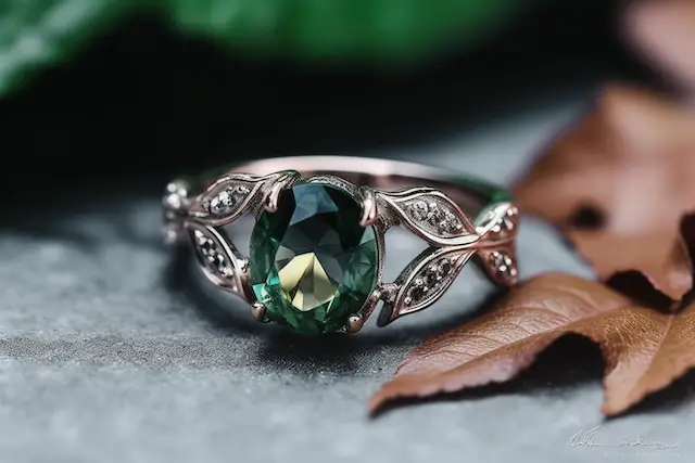 themed nature inspired wedding ring