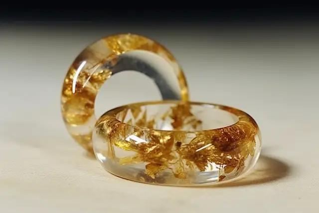 resin gold ring