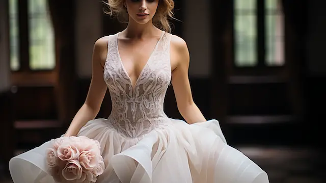 white wedding dress