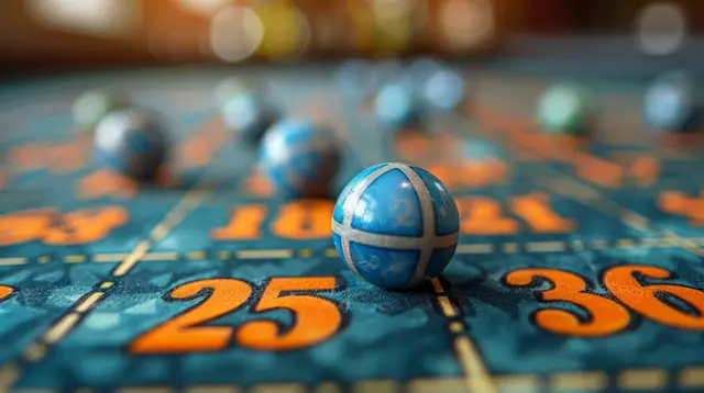 a blue ball on a table