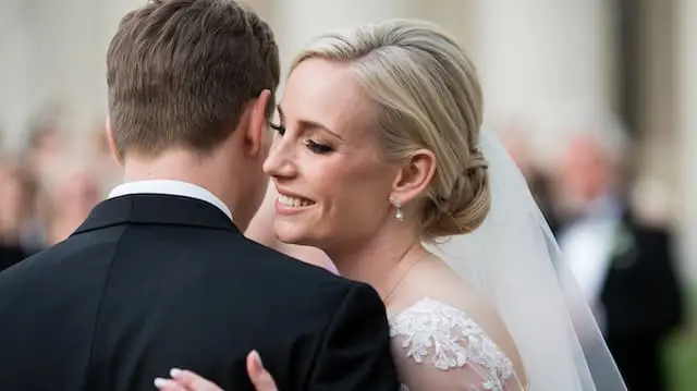 Bride Whispering to Groom