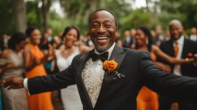 Groom Dancing With Guests