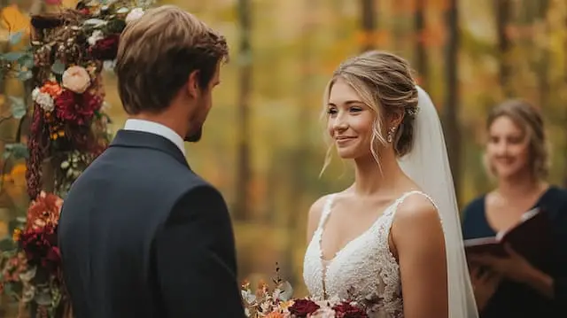 Bride and Groom Exchanging Vows