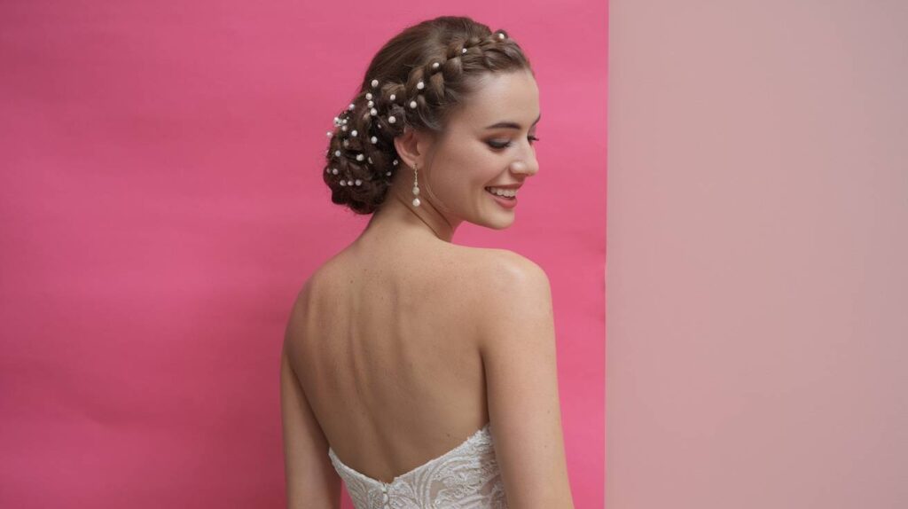 Braided Updo with Pearls