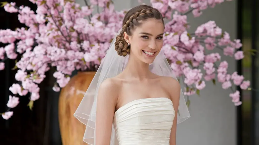 Loose French Braid with Veil