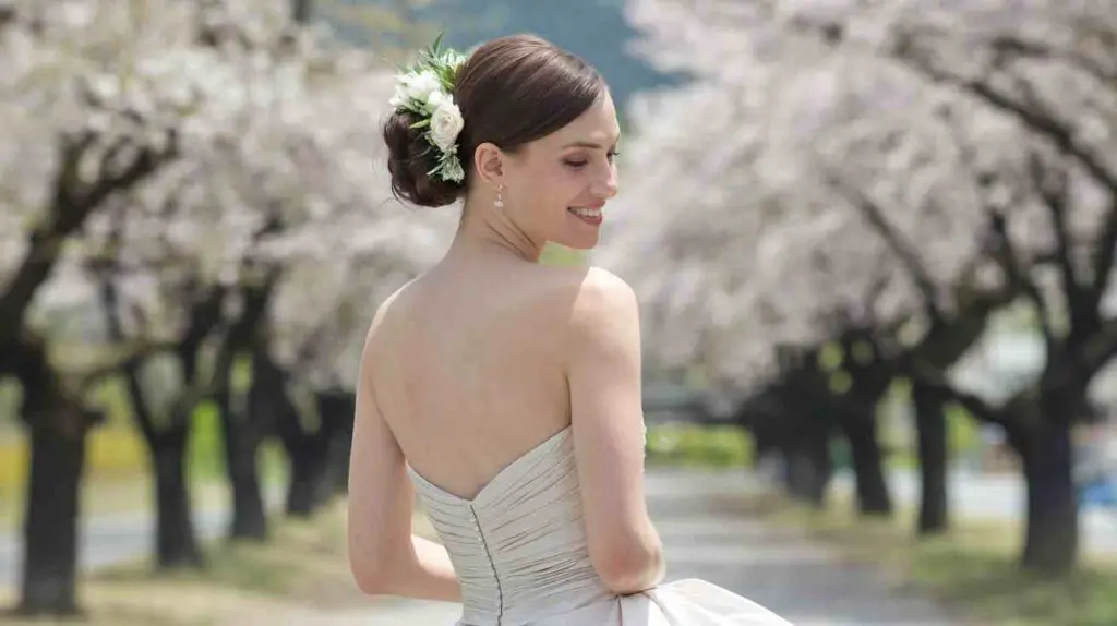 Textured Bun with Fresh Flowers