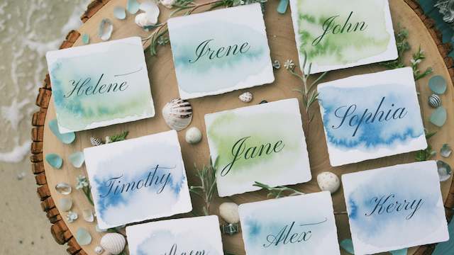 Watercolor Escort Cards