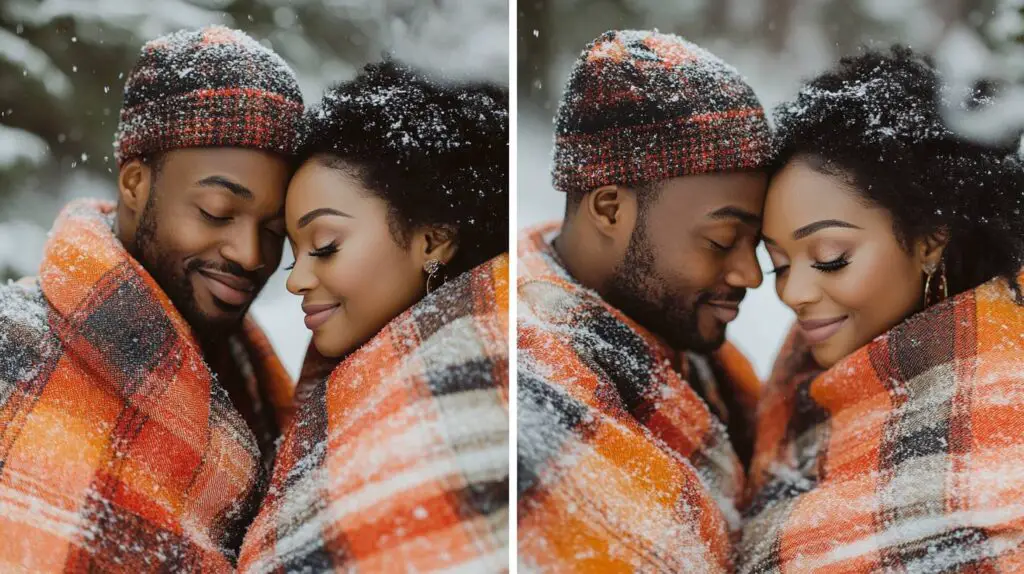 couple Wrapped in a Blanket