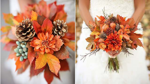 Autumn Leaf Bridal Bouquet