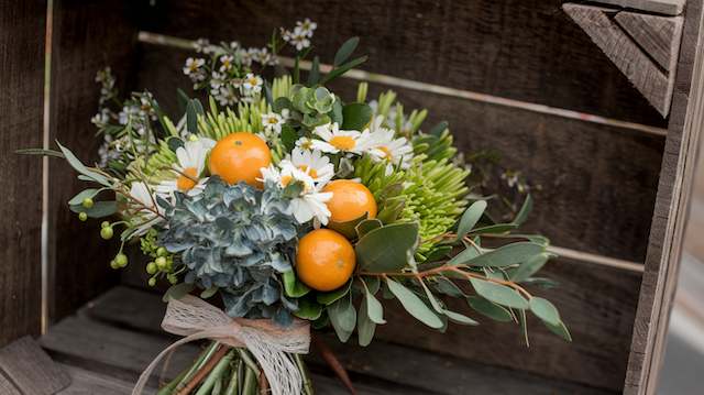 Citrus-inspired Bridal Bouquet