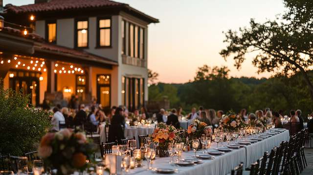 Backyard Night Wedding