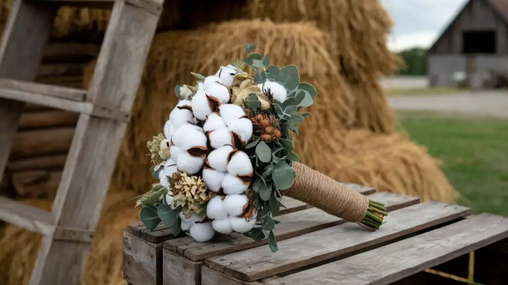 Cotton Ball Bridal Bouquet