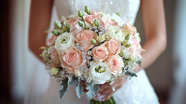 Crystal-adorned Bridal Bouquet