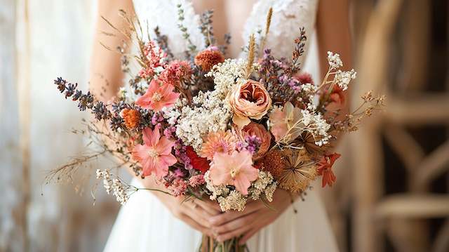 Dried Flower Bridal Bouquet