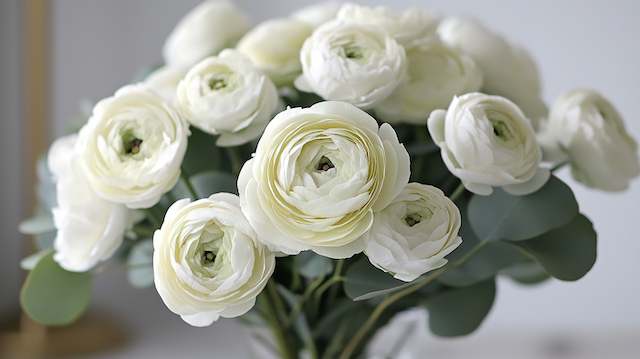 Eucalyptus and Ranunculus Bridal Bouquet