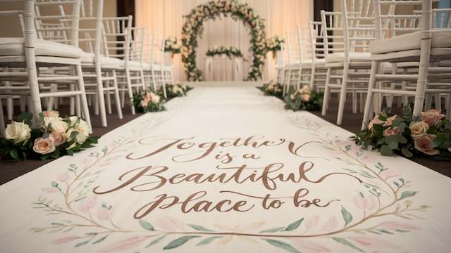 Hand-Painted Aisle Runner