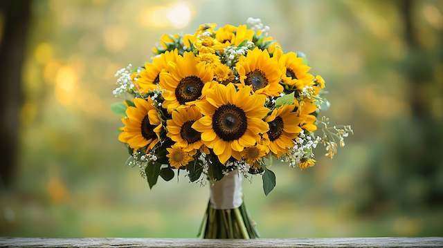 Miniature Sunflower Bridal Bouquet