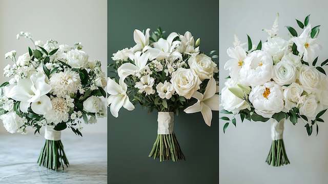 Monochrome White Bridal Bouquet