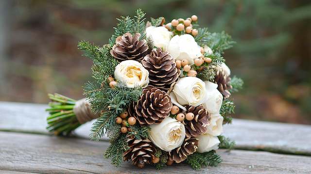 Pine Cone Bridal Bouquet