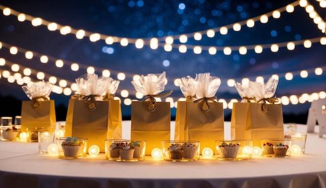 guests favors for backyard night wedding