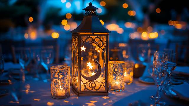 lanterns with intricate star and moon cutouts