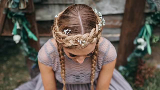 Braided Crown for Rustic Weddings