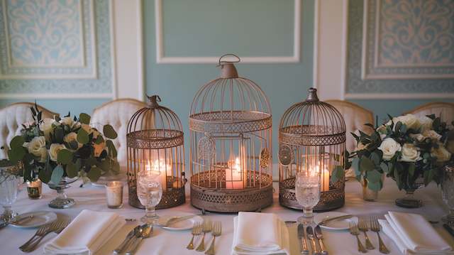 Candle-Filled Birdcages