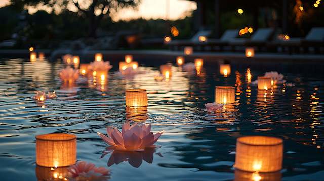 Floating Pool Lanterns