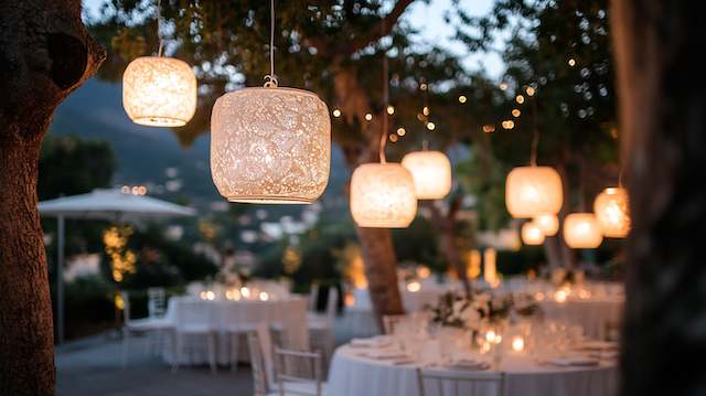 Lace Lampshades with Lights