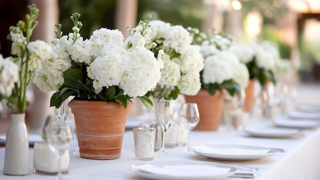 Terracotta Pots with Greenery