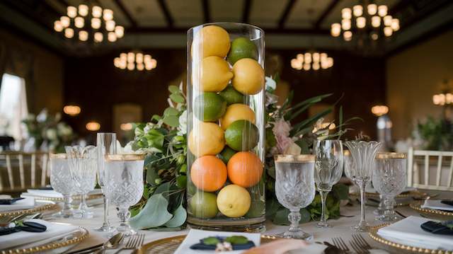 Vase and Citrus Combinations