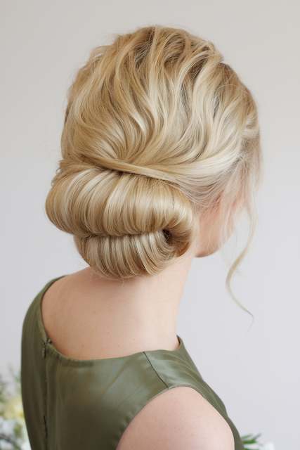 rolled updo