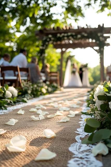 Burlap Aisle Runner