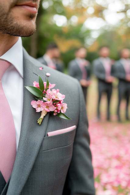 Cherry Blossom Boutonnieres