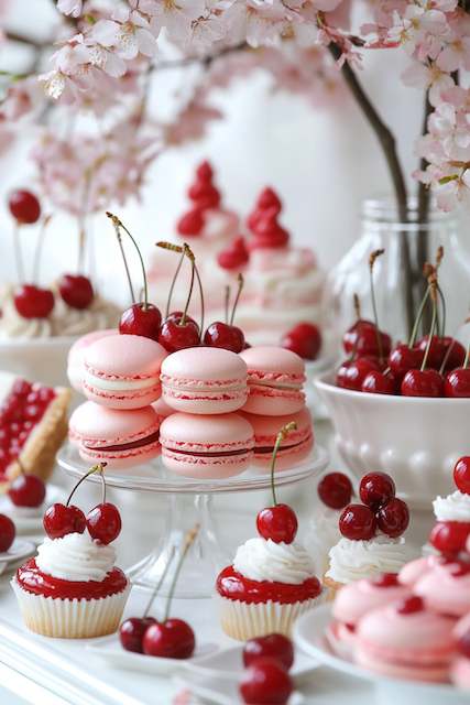 Decadent Cherry Dessert Table