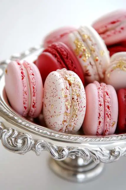 Gold-Sprinkled Macarons