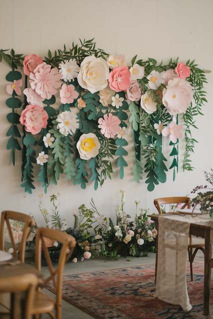 Hanging Paper Flowers