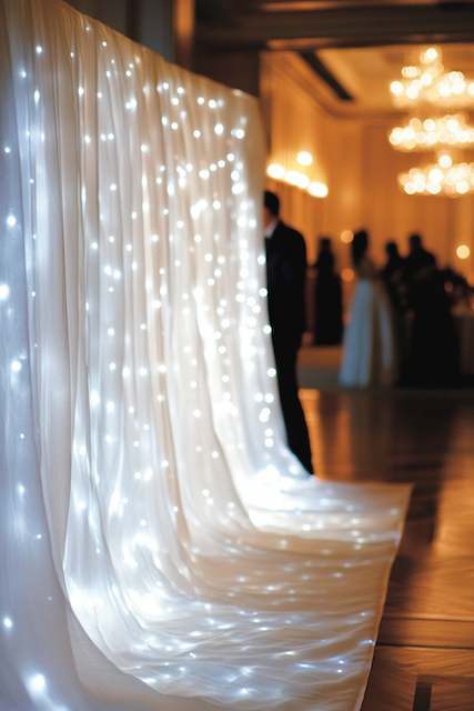 Twinkling Light Fabric Backdrop