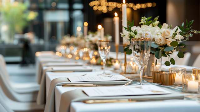 White and Gold Wedding