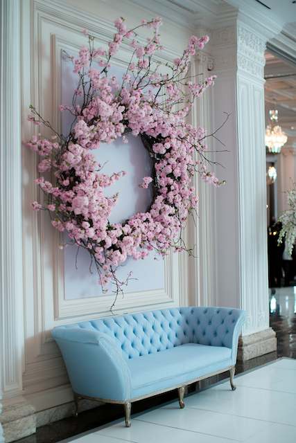 cherry blossom wreath