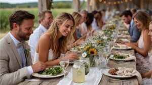 barn wedding food