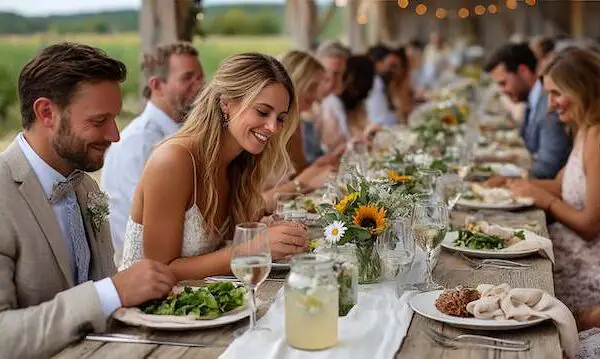 barn wedding food