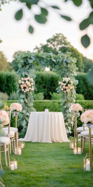 Sage Green & Peach wedding arch Sage Green & Peach wedding arch