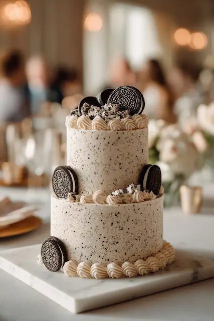 Cookies and cream wedding cake