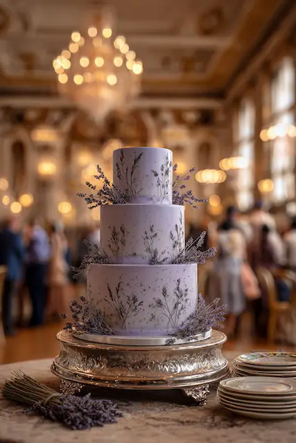 Earl Grey lavender wedding cake